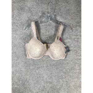 Vince Camuto Bra 40C Beige Snake‎ Print Underwire Full Coverage New
